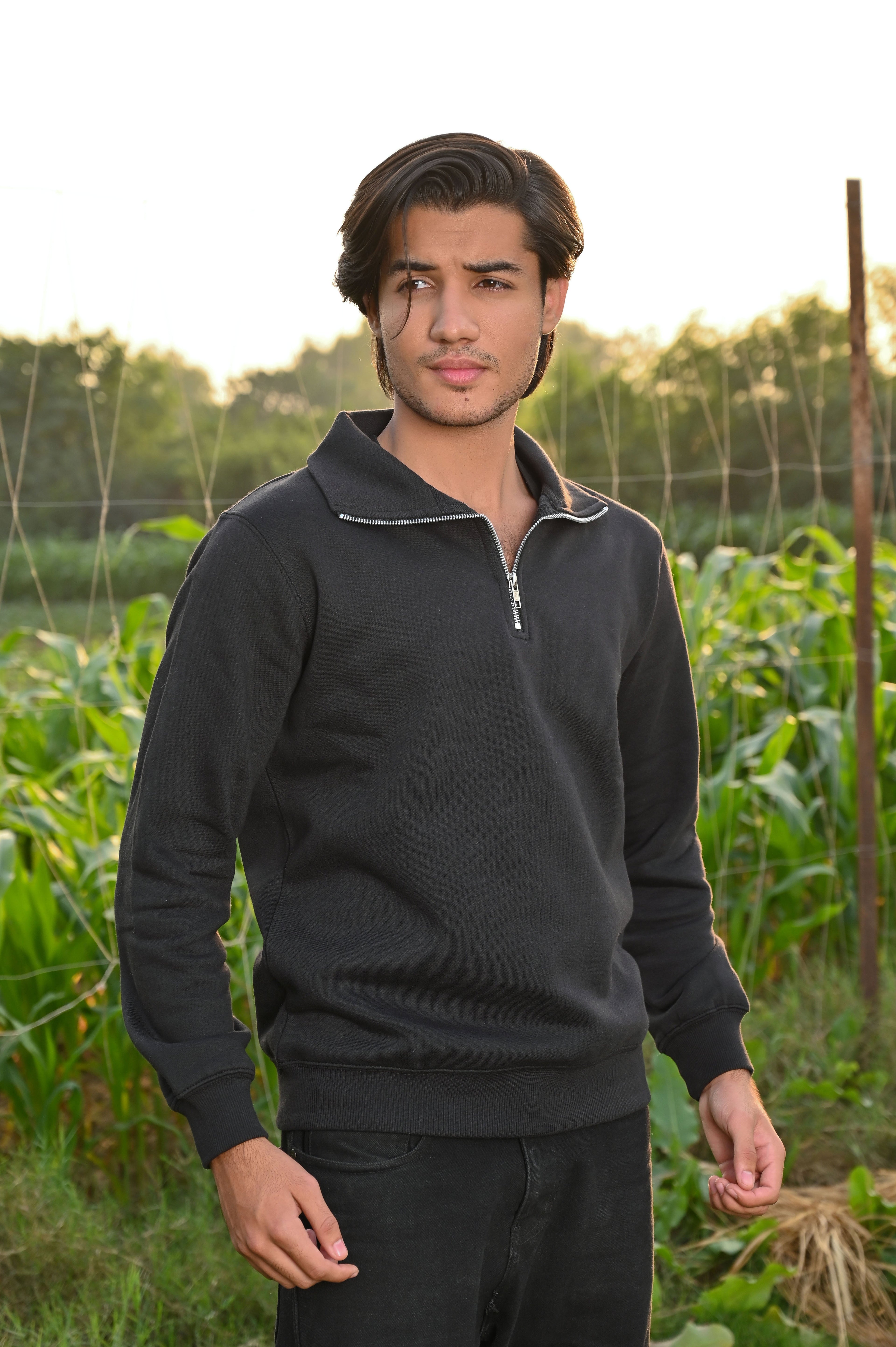 Open-Zipper Sweaters