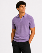 V-Neck Polo – Lilac
