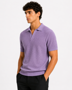 V-Neck Polo – Lilac