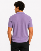 V-Neck Polo – Lilac