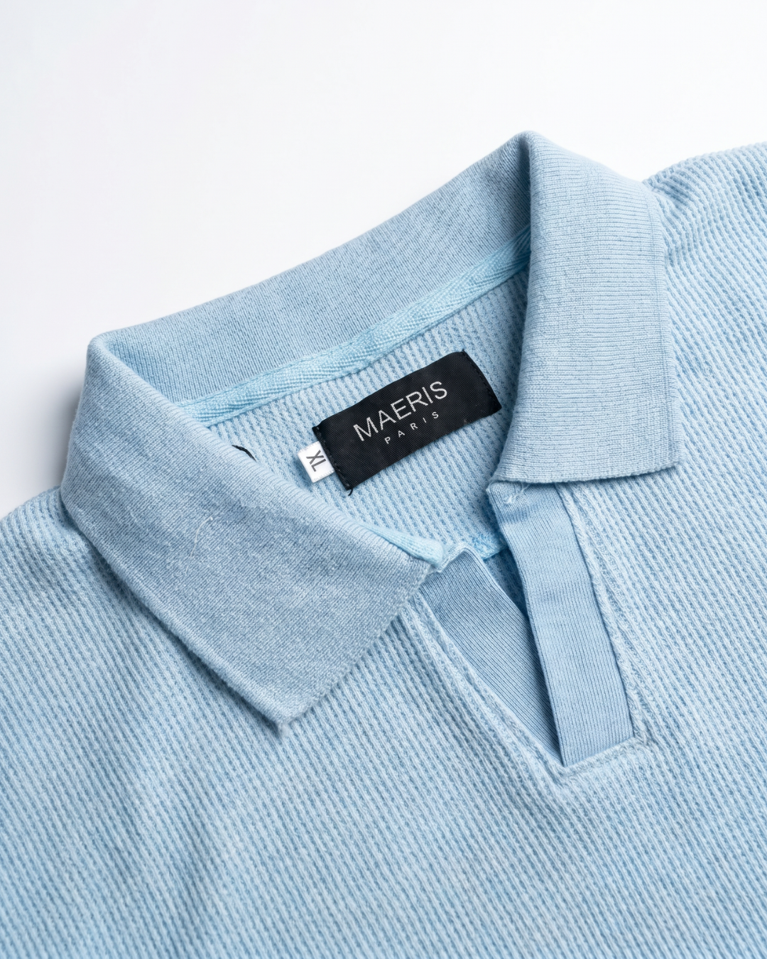 V-Neck Polo – Sky Blue