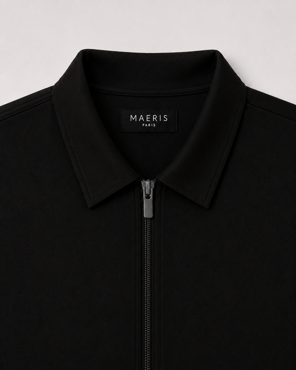 Interlock Zip Polo -  Black