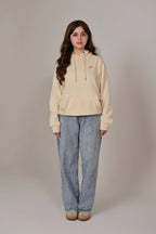 Light Blue Fleece Kangaroo Hoodie - MAERIS