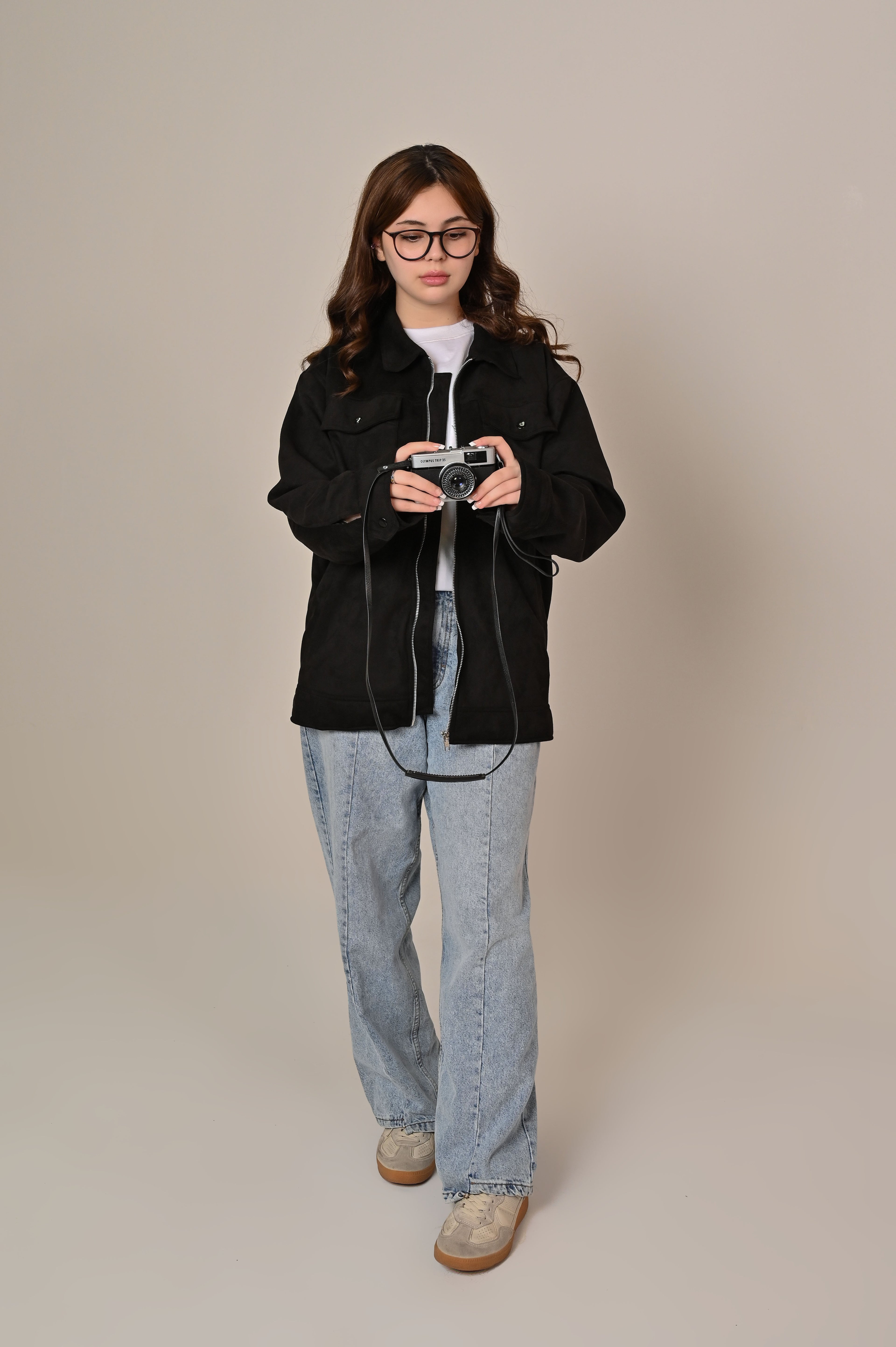 Black Suede Overshirt Jacket