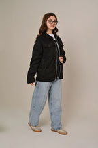 Black Suede Overshirt Jacket - MAERIS