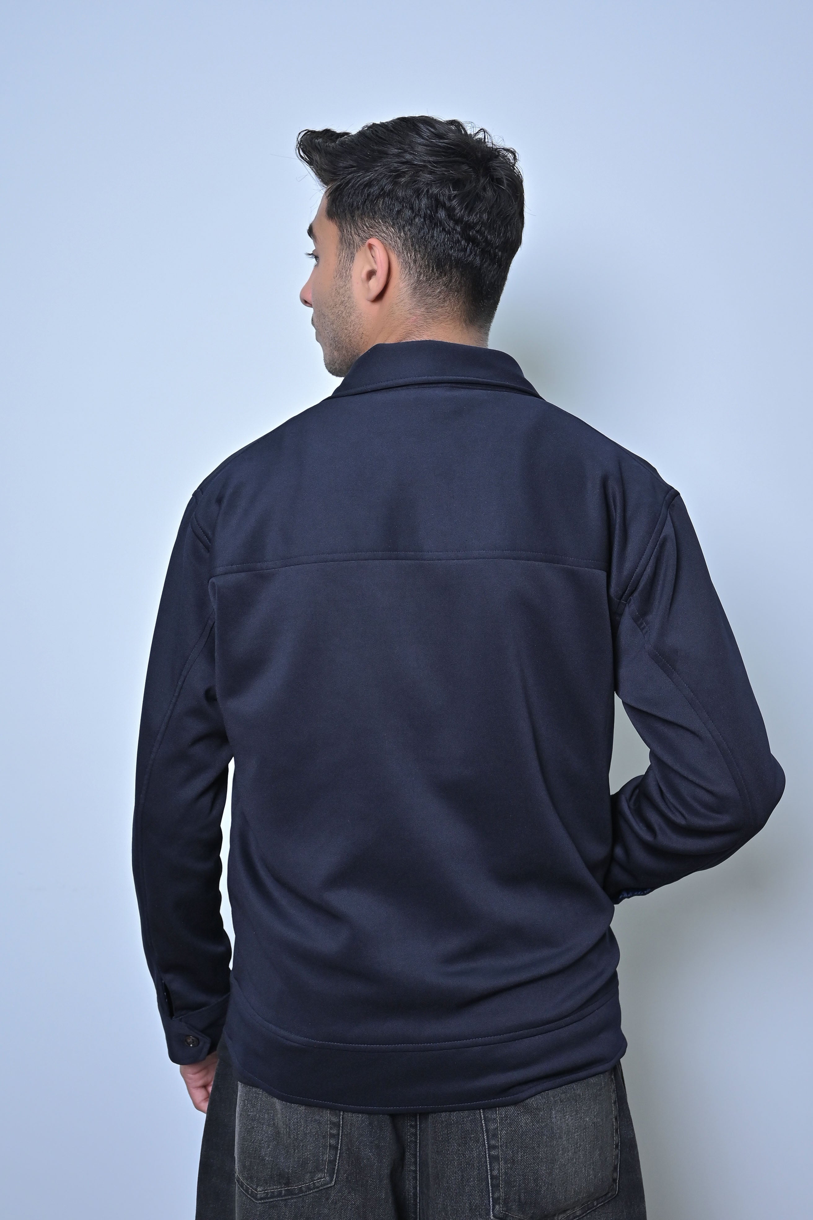 Midnight Navy Zip-Up Jacket - MAERIS