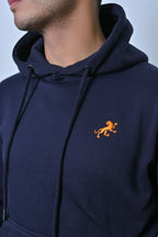 Navy Fleece Kangaroo Hoodie - MAERIS