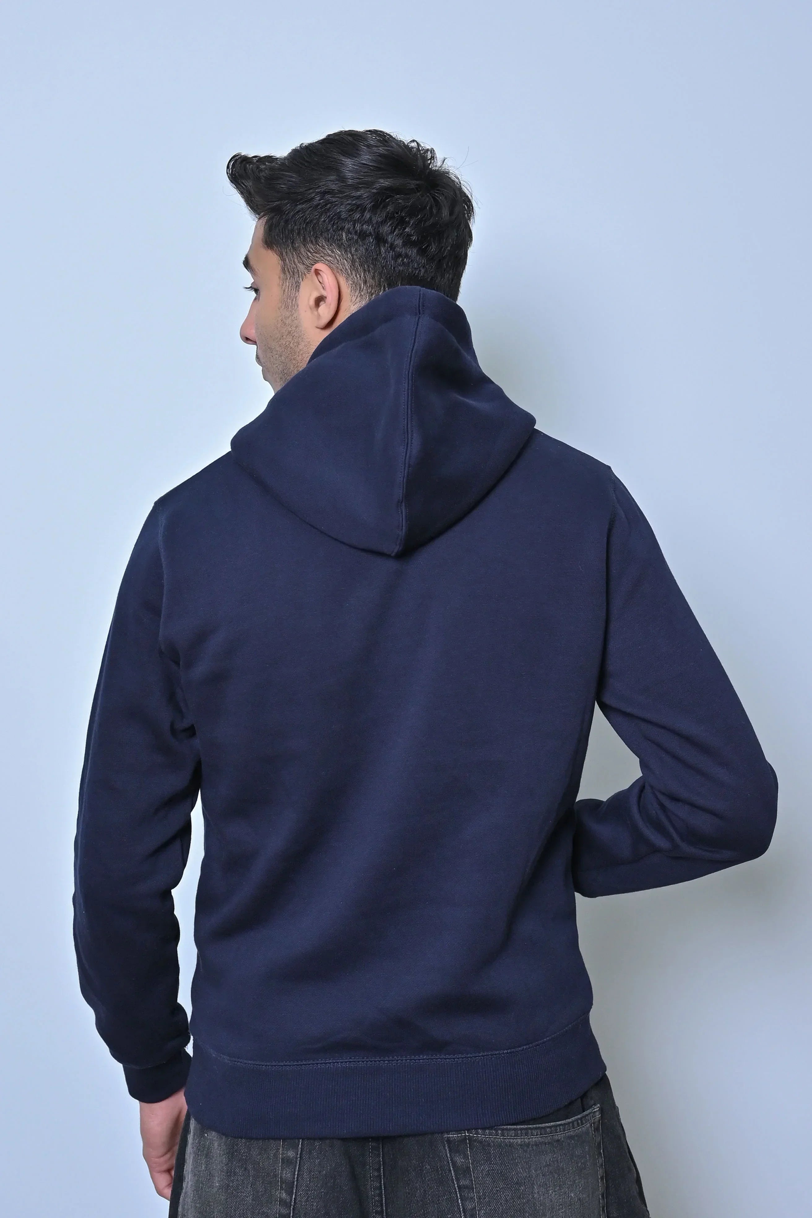 Navy Fleece Kangaroo Hoodie - MAERIS