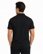 Interlock Zip Polo -  Black