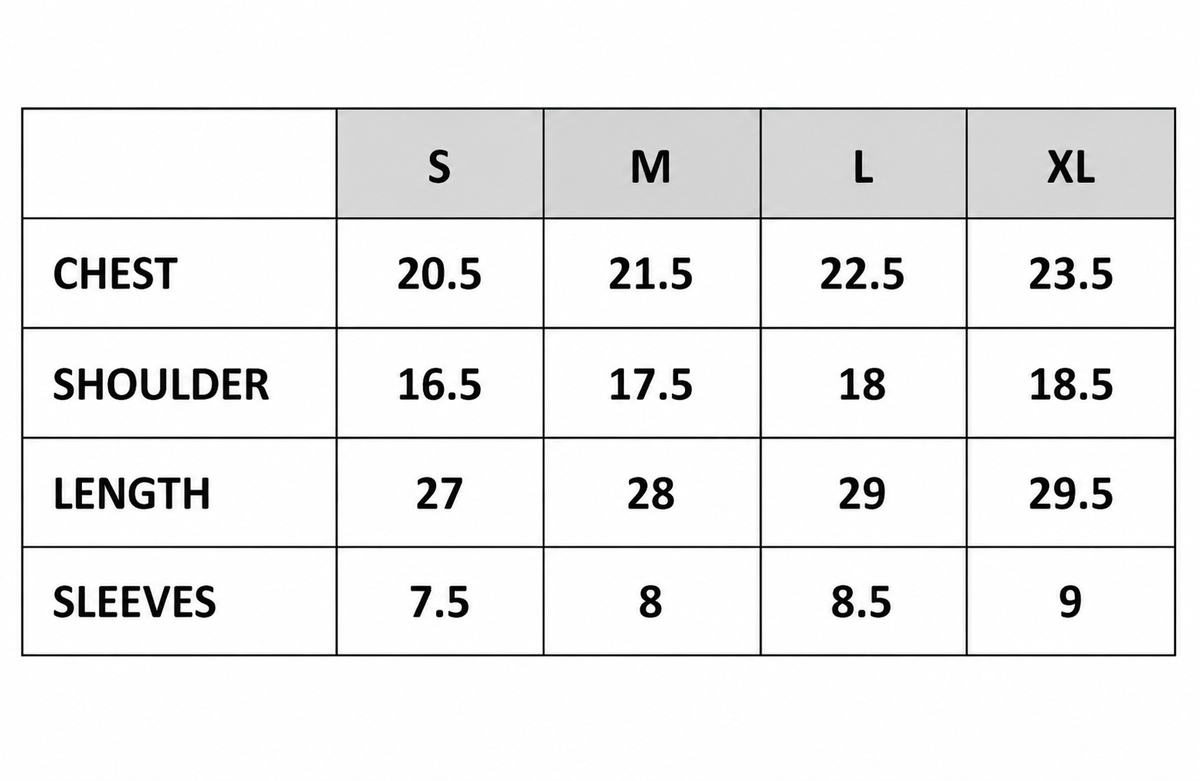 Size chart for Interlock Zip Polo -  Black